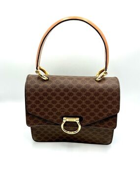 Celine Vintage Macadam Double Flab Top Handle #1165